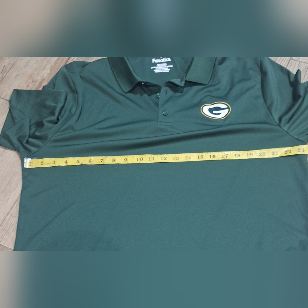 #1971 Fanatics NFL Green Bay Packers Performance  Green Polo Shirt Sz. XL - Picture 7 of 8